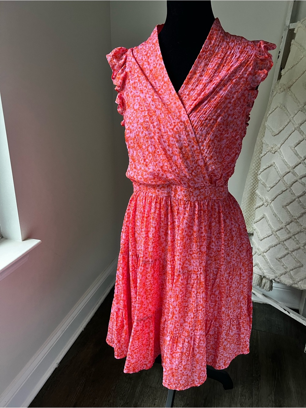 Rachel Zoe Pink Floral Wrap-Style Dress, Size 6